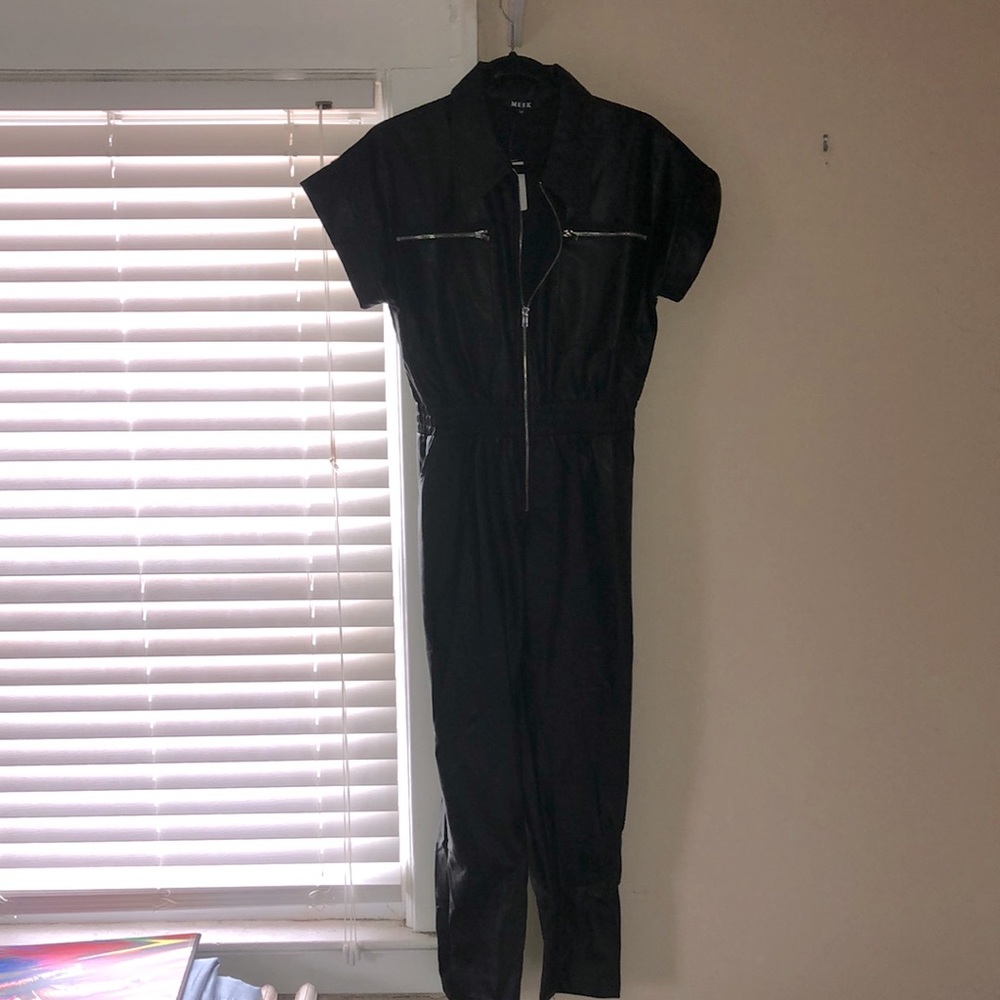 Full black leather jumpsuit from windsor